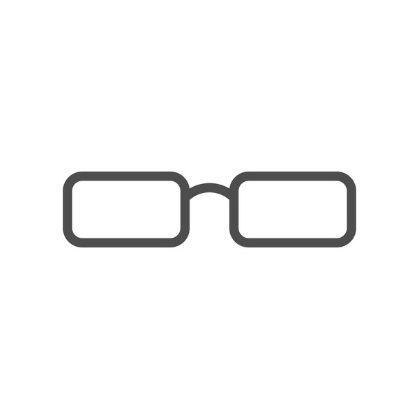 Icône de lunettes classiques ou silhouette de cadre de lunettes - Vecteur, image