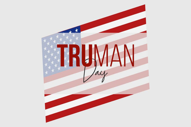 Truman Day vector background with US flag. A holiday to celebrate the birth of Harry S. Truman. - Vector, Image