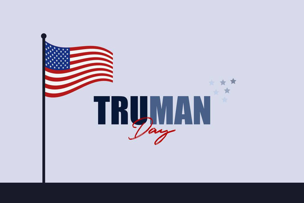 Векторный фон Трумэна с флагом США. Праздник в честь рождения Гарри С. Трумэна. - Вектор,изображение