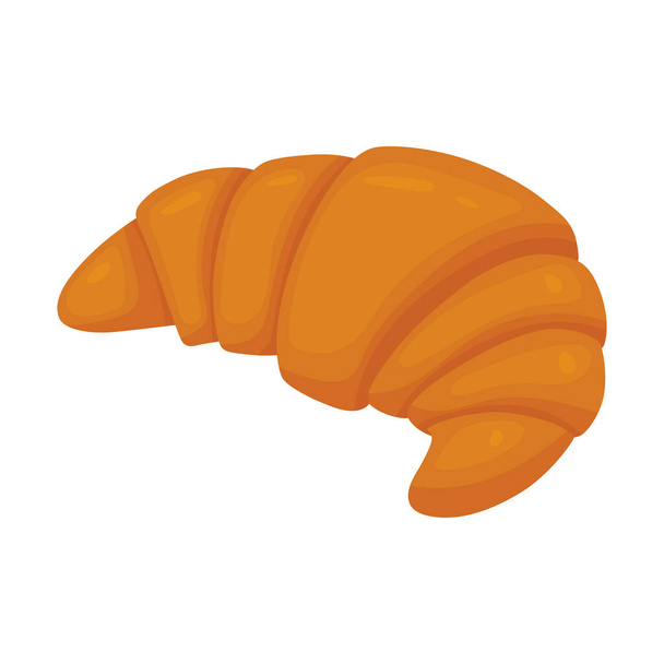Croissant. Ilustración vectorial de pasteles dulces aislados sobre fondo blanco. Ilustración para el sitio, catálogo, menú y más. - Vector, Imagen