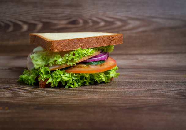            Tápláló szendvics környezetbarát termékekből Használatra kész és eladásra kész - Fotó, kép