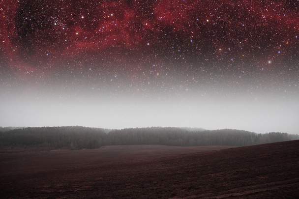 Мистическая весенняя ночь. Элементы этого изображения предоставлены НАСА
  - Фото, изображение
