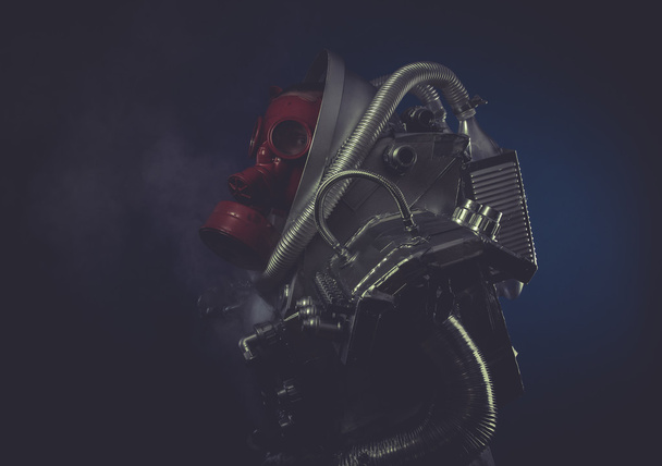 Man with robotic armor - Фото, зображення