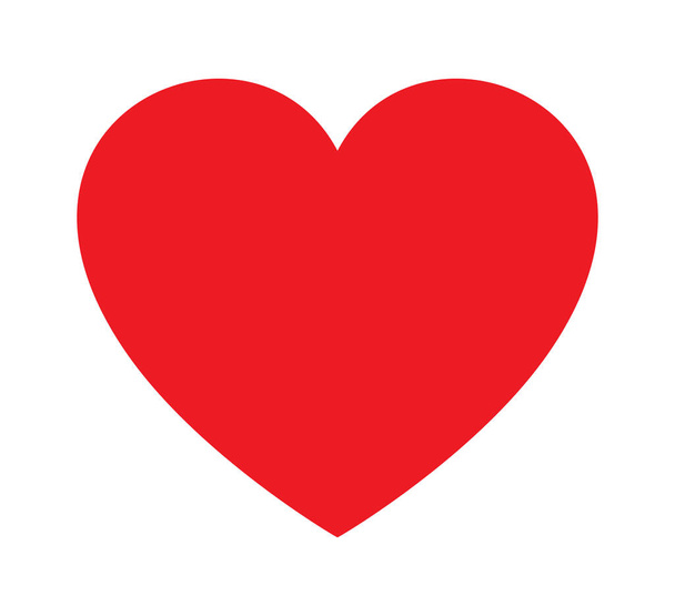 Vektorillustration des einfachen roten Herzsymbols - Vektor, Bild