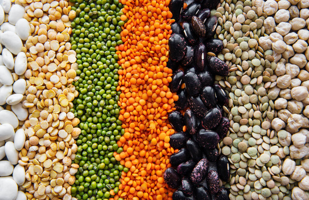 Food natural background made with different legumes - Photo, Image