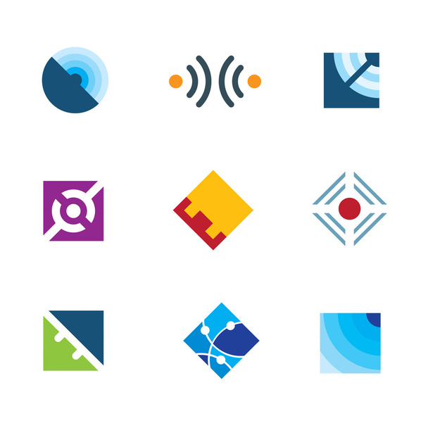 Conexión a Internet global diseño simple cubo plantilla logotipo icono
 - Vector, imagen