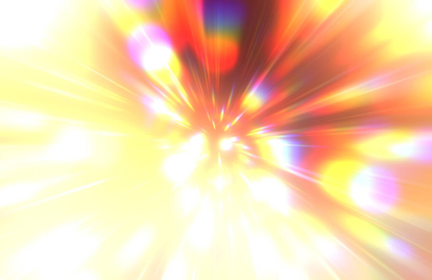 Fondo de pantalla brillante vibrante y colorido. Estrella de explosión de luz con partículas y líneas brillantes. Hermoso fondo de rayos abstractos. - Foto, Imagen