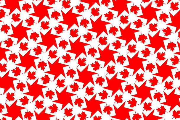 Eenvoudig geometrisch patroon in de kleuren van de nationale vlag van Canada - Foto, afbeelding