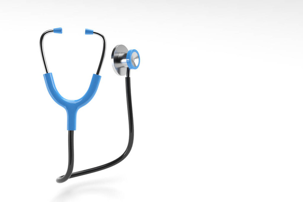 3D vykreslovat realistické lékařské stetoskop na pozadí barev. - Fotografie, Obrázek