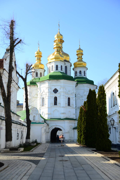 Great Lavra bell tower and Uspenskiy Sobor Cathedral in Kiev, Ukraine - Photo, Image