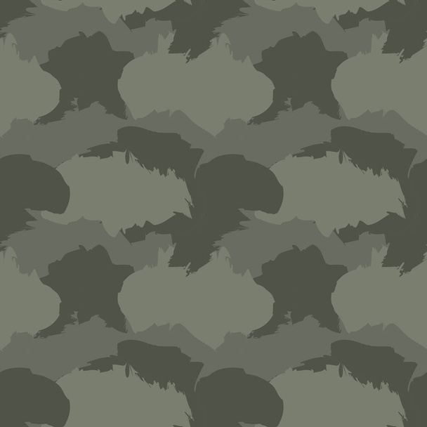 Zöld Brush Stroke Camouflage absztrakt zökkenőmentes minta háttér alkalmas divat textil, grafika - Vektor, kép