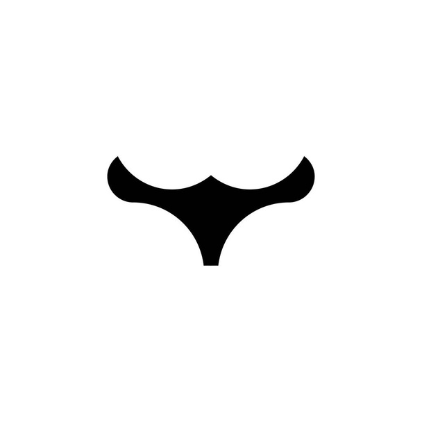 Bull flat icon. Simple style beaf shop logo symbol. Meat restaurant logo symbol. Logo design element. T-shirt printing. Vector for sticker. - Vector, Image