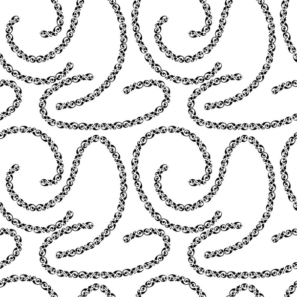 Seamless background from abstract decorative floral curves - Вектор, зображення