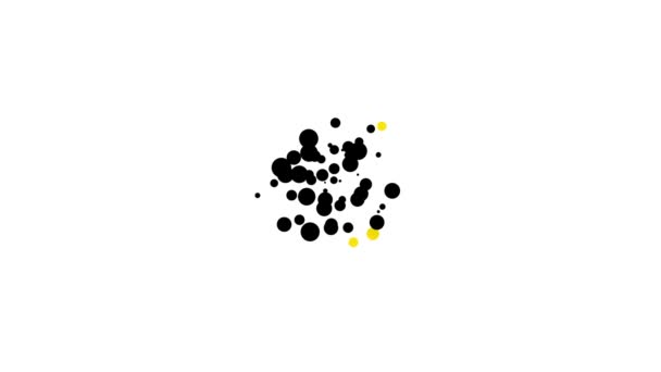 Μαύρο τραπουλόχαρτο με εικονίδιο σύμβολο μπαστούνι απομονωμένο σε λευκό φόντο. Τζόγος. 4K Γραφική κίνηση κίνησης βίντεο - Πλάνα, βίντεο