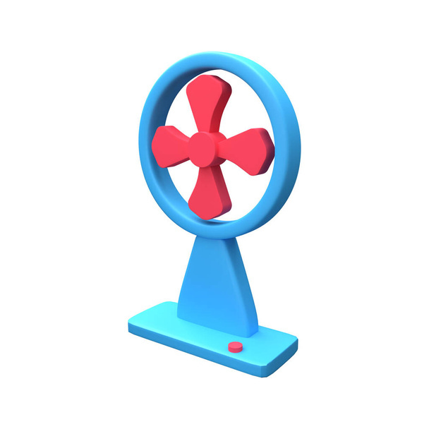 3d ventilator icon. 3d rendering ventilator icon. 3d charging fan icon - Photo, Image