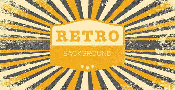 Retro Background, Cover, Poster Template Hippie Style from the 1960s. Psychedelic stylized design, bright color vector illustration. - Διάνυσμα, εικόνα