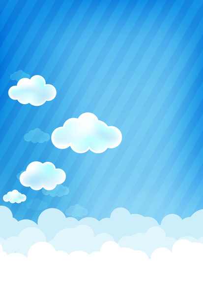 Cloud and blue background 003 - ベクター画像