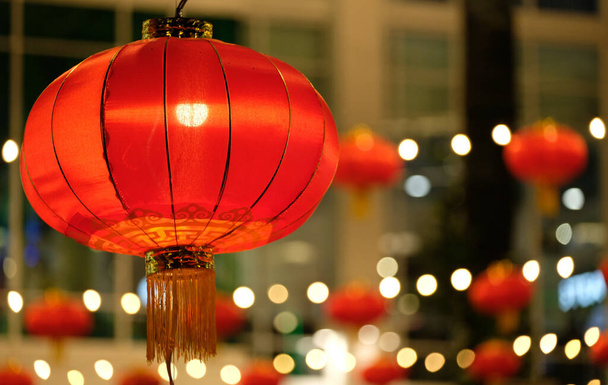 Lanternas vermelhas usadas durante o Ano Novo Chinês. - Foto, Imagem