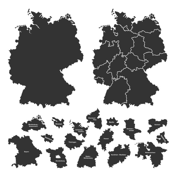 ドイツの地図の詳細 - 写真・画像