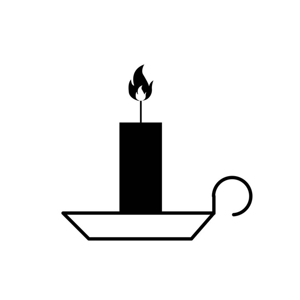 ilustración de icono de vela sobre fondo blanco - Foto, Imagen