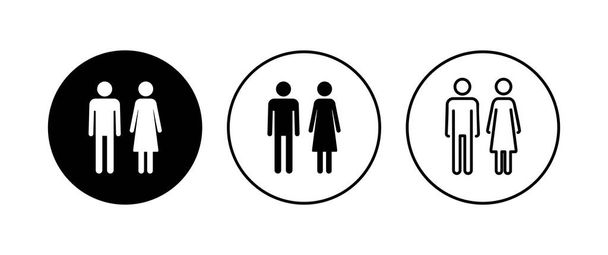 Zestaw ikon mężczyzny i kobiety. symbol męski i żeński - Wektor, obraz