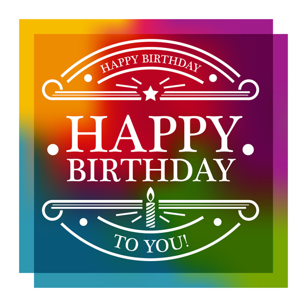 Birthday Greeting Card - Vetor, Imagem