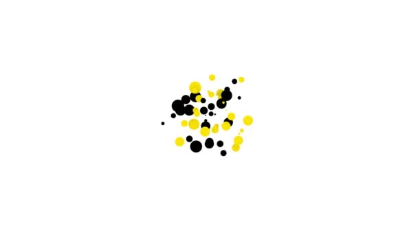 Zwart Radioactief pictogram geïsoleerd op witte achtergrond. Radioactief giftig symbool. Stralingsgevaar. 4K Video motion grafische animatie - Video