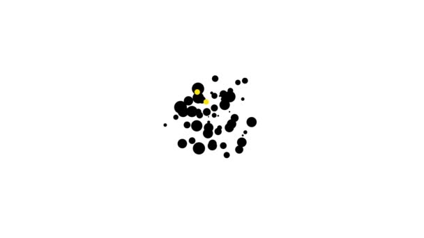 Rolling pin negro en el icono de la masa aislado sobre fondo blanco. Animación gráfica de vídeo 4K - Metraje, vídeo