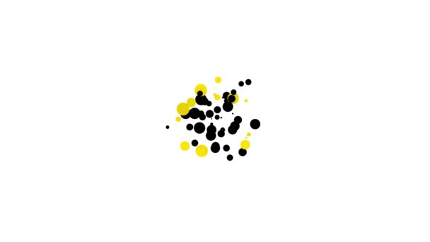 Czarna formuła chemiczna składająca się z ikony pierścieni benzenowych izolowanych na białym tle. 4K Animacja graficzna ruchu wideo - Materiał filmowy, wideo