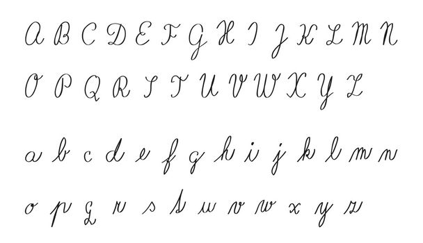 Handwritten alphabet - Vector, Image