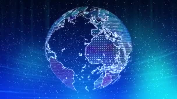 Abstract global technology blue background - Footage, Video