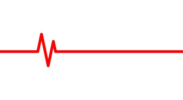 Pulslinie. Herzschlag und Kardiogramm auf Monitor. Ikonen des Herzschlags. Ecg auf Graph. Elektrokardiogramm mit gesundem Rhythmus, Herzinfarkt, Ischämie, Infarkt und Tod. Symbol für Herz. Vektor. - Vektor, Bild