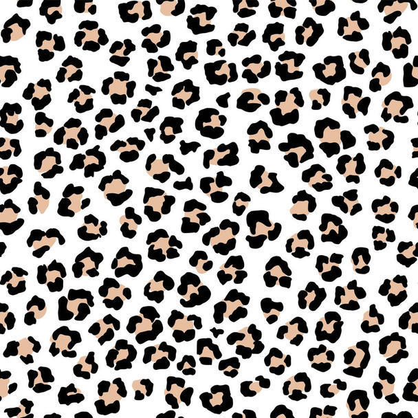 Leopard seamless pattern. Wild animal print. Vector african camouflage skin illusration - Вектор, зображення
