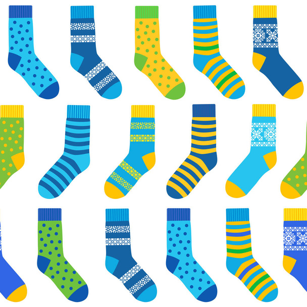 Socken, Socken, Weihnachten, Neujahr, Vektorhintergrund - Vektor, Bild