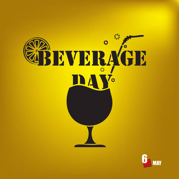 The calendar event is celebrated in may - Beverage Day - Вектор,изображение