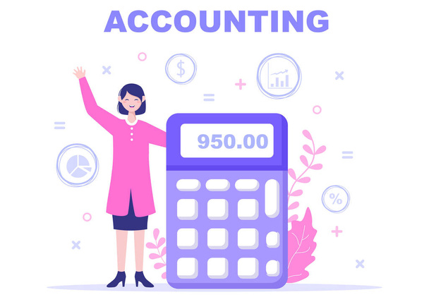 Financial Management or Accounting Vector Illustration For Increase Income, Economic Analysis, Finance Statement And Budget Concept - Vector, Image