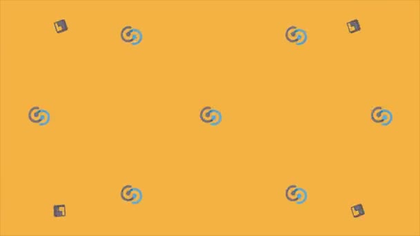 abstract box and loop on golden background - Felvétel, videó