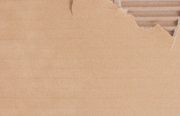Cardboard sheet texture background, detail of recycle brown paper box pattern. - Photo, Image