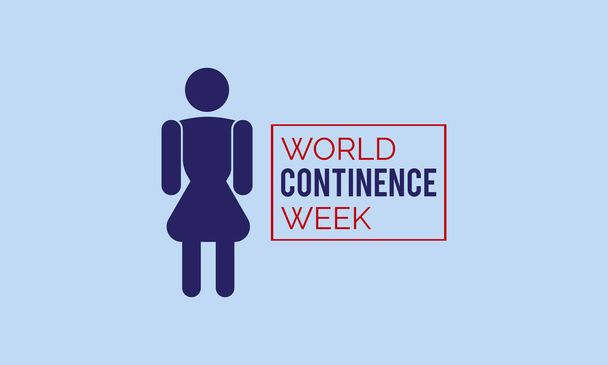 World Continence Week Awareness Concept Pozorováno každý rok v červnu. Šablona pro pozadí, Banner, Plakát, Karta povědomí kampaň. - Vektor, obrázek