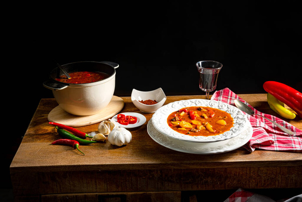 Delicious Hungarian-style goulash soup - Photo, Image