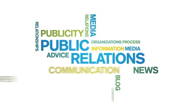 Public Relations Animated Tag Word Cloud,Text Design Animation seamless loop. - Záběry, video