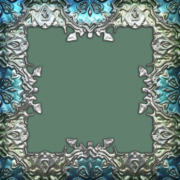 Framed Paper - great usage as a card, invitation or scrapbook. Fantasy 3D illustration background. Elegant wallpaper. Template for your text. - Photo, Image