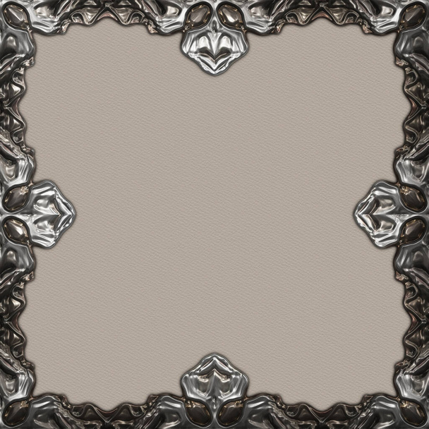Framed Paper - great usage as a card, invitation or scrapbook. Fantasy 3D illustration background. Elegant wallpaper. Template for your text. - Photo, Image