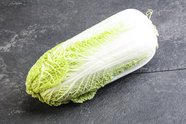 Raw fresh ripe Chinese cabbage for cooking - Photo, Image