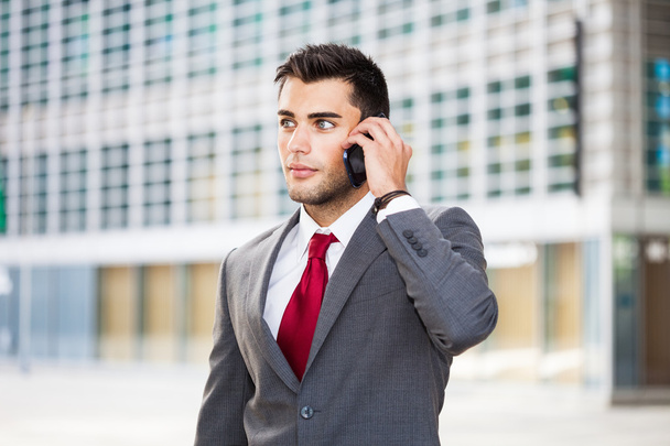 Businessman talking on the phone - Foto, afbeelding