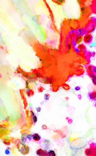 Modern brush strokes painting. Soft color painted illustration of soothing composition for poster, wall art, banner, card, book cover or packaging. Watercolor abstract painting with pastel colors. - Photo, Image