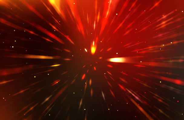 Glossy vibrant and colorful wallpaper. Light explosion star with glowing particles and lines. Beautiful abstract rays background. - Photo, Image