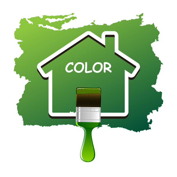 Haus Farbvektor - Vektor, Bild