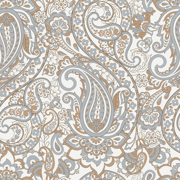 Seamless pattern with paisley ornament. Ornate floral decor. Vector illustration - Vecteur, image