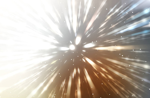Glossy vibrant and colorful wallpaper. Light explosion star with glowing particles and lines. Beautiful abstract rays background. - Fotoğraf, Görsel